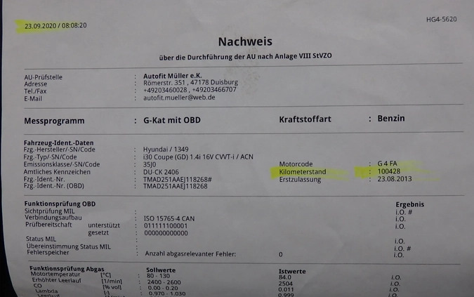 Hyundai I30 cena 32990 przebieg: 163000, rok produkcji 2014 z Dukla małe 667